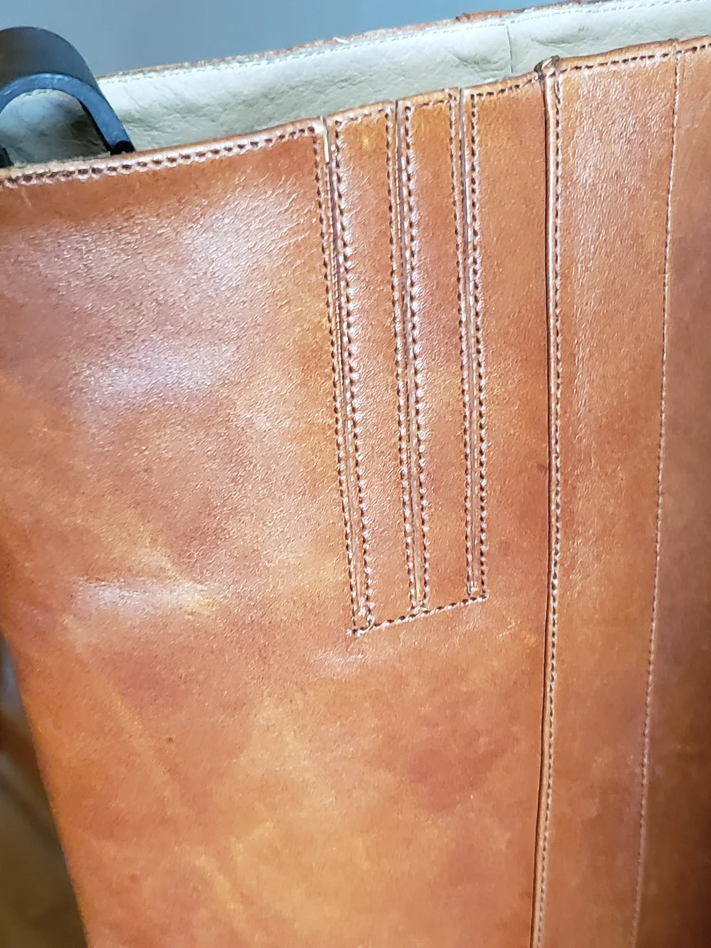 Michael Kors Cognac Tall Knee Buckle & Stud Boots
